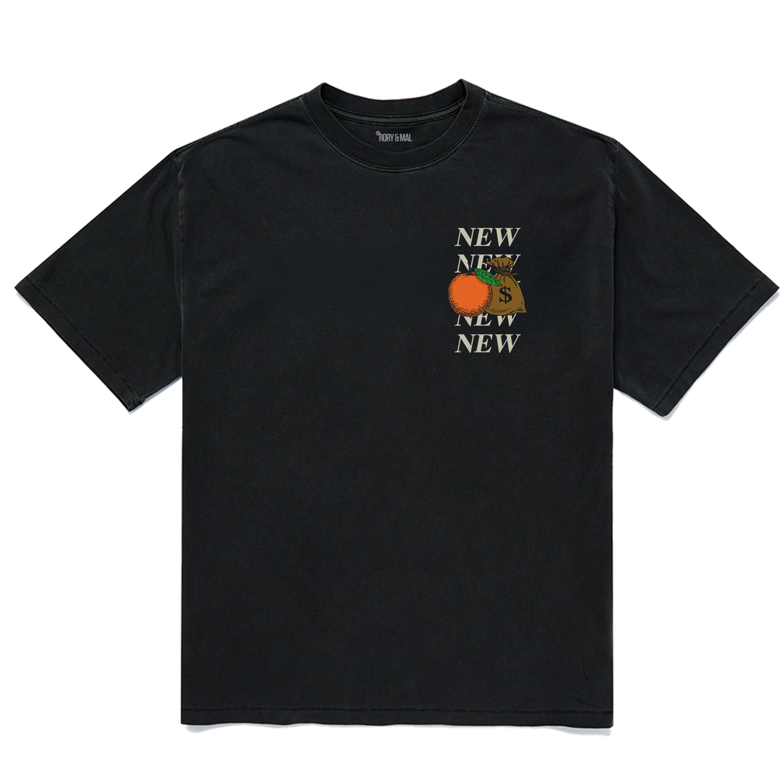 New Orange & Money Bag Tee